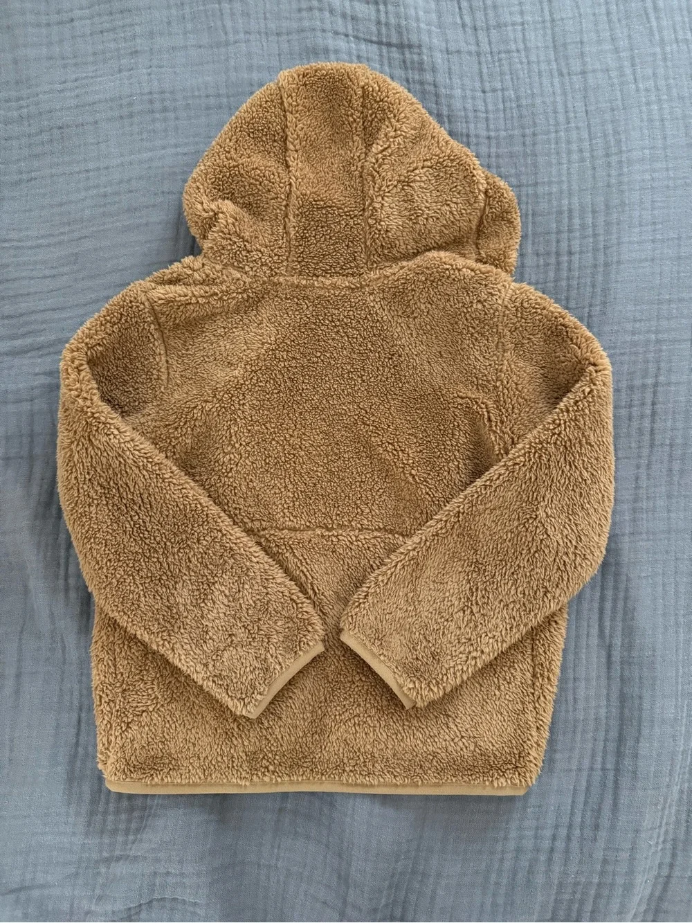 The North Face Kids Brown Sherpa Fleece Jacket with Hood